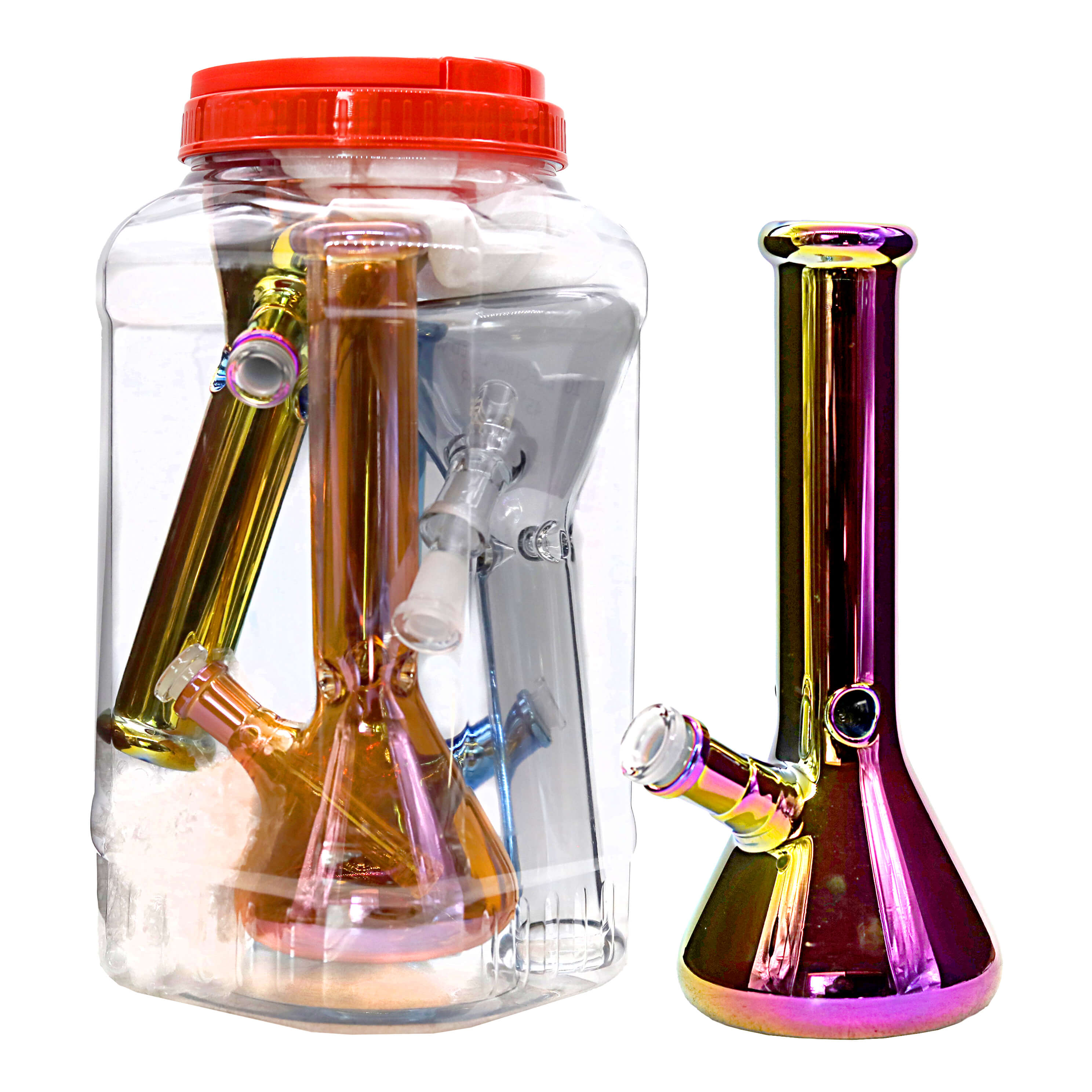 Electroplated Beaker Waterpipe (WP-1865) | 10 inch | 4 Count Display product image